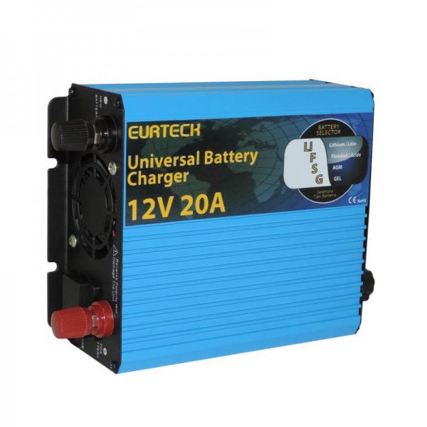 Caricabatteria JOPower 12V 20A per batterie Piombo Gel AGM