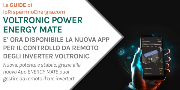 E' arrivata la nuova APP per inverter Voltronic ENERGY-MATE