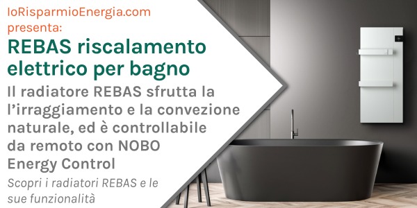 Riscaldamento elettrico per bagno REBAS e controllo remoto tramite app NOBO Energy Control