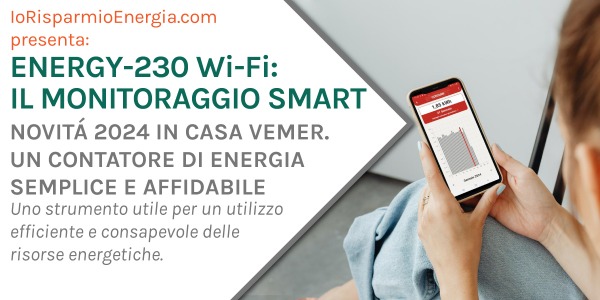 Vemer Energy-230 Wi-Fi. Ecco il nuovo contatore di energia smart. Facile ed economico.